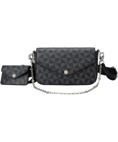 Small Crossbody Purse for Women, Envelope Clutch Designer Bag with Card Holder and Chain Adjustable Strap Black $14.40 Crossb...