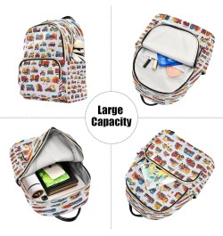 Cartoon Car Women Backpack Purse Ladies Fashion Shoulder Bag Daypack Travel Bag 7.5L Medium $14.57 Backpacks