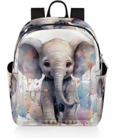 Balloon Elephant Small Backpack for Women Ladies Mini Backpack Travel Casual Backpack Purse Satchel Daypack $19.16 Backpacks