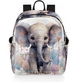 Balloon Elephant Small Backpack for Women Ladies Mini Backpack Travel Casual Backpack Purse Satchel Daypack $19.16 Backpacks