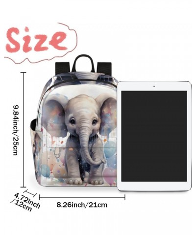 Balloon Elephant Small Backpack for Women Ladies Mini Backpack Travel Casual Backpack Purse Satchel Daypack $19.16 Backpacks