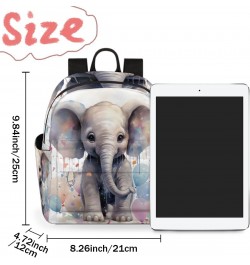 Balloon Elephant Small Backpack for Women Ladies Mini Backpack Travel Casual Backpack Purse Satchel Daypack $19.16 Backpacks