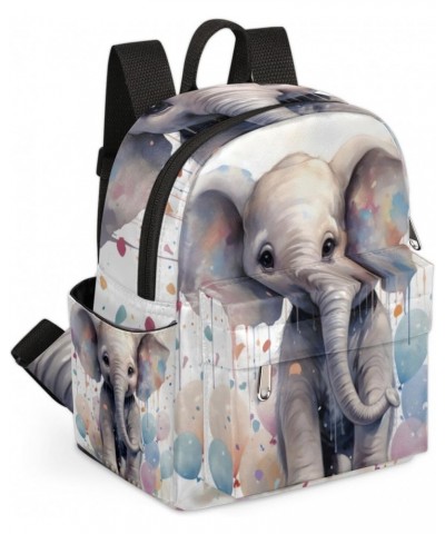 Balloon Elephant Small Backpack for Women Ladies Mini Backpack Travel Casual Backpack Purse Satchel Daypack $19.16 Backpacks