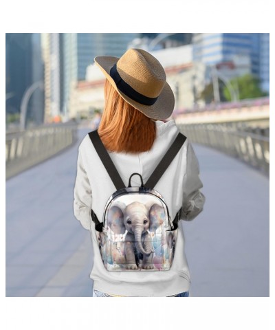 Balloon Elephant Small Backpack for Women Ladies Mini Backpack Travel Casual Backpack Purse Satchel Daypack $19.16 Backpacks