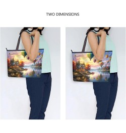 Women Tote Bags Hot Air Balloon Trees Landscape Top Handle Satchel Handbags Shoulder Bag for Shopping 20847988 Landscape $11....