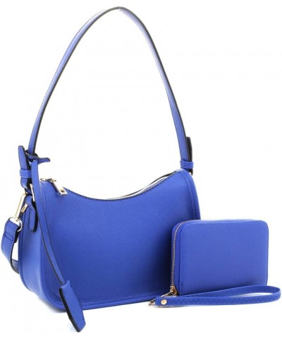 Retro Vintage Small Casual Party Clutch Purse Shoulder Bag Crossbody Set - French-blue (Royal-blue) $11.32 Clutches