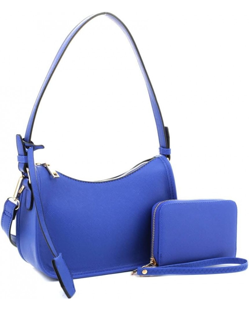 Retro Vintage Small Casual Party Clutch Purse Shoulder Bag Crossbody Set - French-blue (Royal-blue) $11.32 Clutches