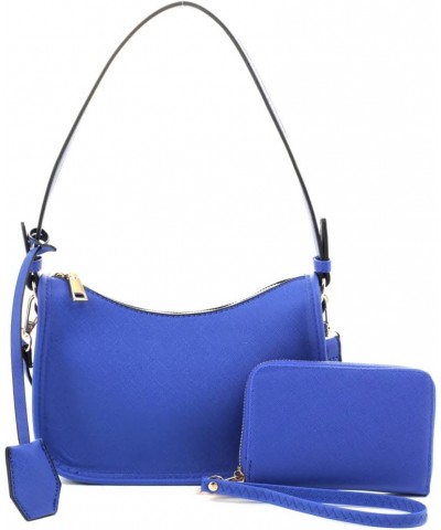 Retro Vintage Small Casual Party Clutch Purse Shoulder Bag Crossbody Set - French-blue (Royal-blue) $11.32 Clutches