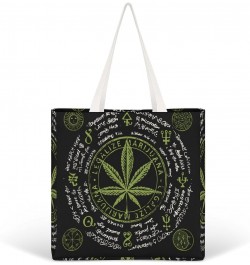 Cool Vintage Weed Marijuana Smoke CanvasTote Bag for Women Girl Canvas Shoulder Handbags Cute Large Purse $13.51 Totes