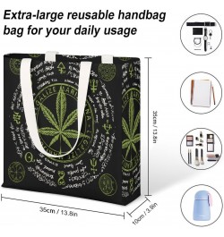 Cool Vintage Weed Marijuana Smoke CanvasTote Bag for Women Girl Canvas Shoulder Handbags Cute Large Purse $13.51 Totes