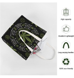 Cool Vintage Weed Marijuana Smoke CanvasTote Bag for Women Girl Canvas Shoulder Handbags Cute Large Purse $13.51 Totes