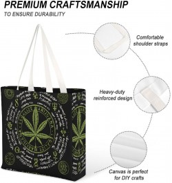 Cool Vintage Weed Marijuana Smoke CanvasTote Bag for Women Girl Canvas Shoulder Handbags Cute Large Purse $13.51 Totes