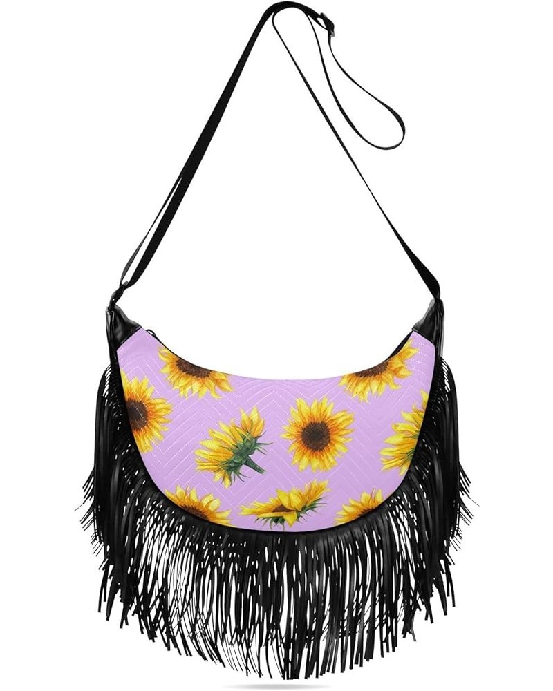 Women Fringe Tassel Cross Body Bag Leisure Shoulder Bag Color275 $10.80 Crossbody Bags