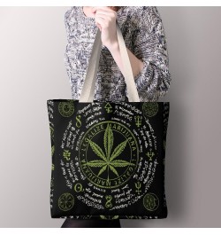 Cool Vintage Weed Marijuana Smoke CanvasTote Bag for Women Girl Canvas Shoulder Handbags Cute Large Purse $13.51 Totes