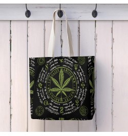 Cool Vintage Weed Marijuana Smoke CanvasTote Bag for Women Girl Canvas Shoulder Handbags Cute Large Purse $13.51 Totes