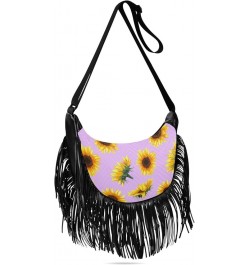 Women Fringe Tassel Cross Body Bag Leisure Shoulder Bag Color275 $10.80 Crossbody Bags