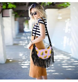 Women Fringe Tassel Cross Body Bag Leisure Shoulder Bag Color275 $10.80 Crossbody Bags