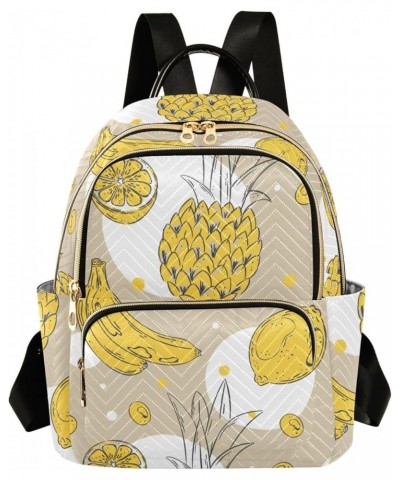 Peach Fruit Pattern Women's Backpack Wallet Casual Small Backpack Fashion Women's Travel Bag School Backpack Color120 Small $...