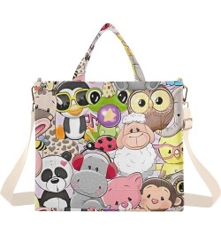 Womens Totes Purse Cute Bee Crossbody Handbag Pattern Book Bag Laptop Big Satchel Cute Cartoon Animals $11.21 Others