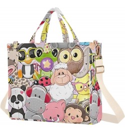 Womens Totes Purse Cute Bee Crossbody Handbag Pattern Book Bag Laptop Big Satchel Cute Cartoon Animals $11.21 Others