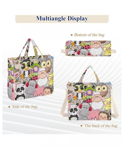 Womens Totes Purse Cute Bee Crossbody Handbag Pattern Book Bag Laptop Big Satchel Cute Cartoon Animals $11.21 Others