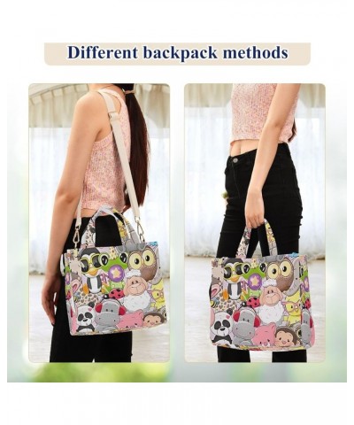 Womens Totes Purse Cute Bee Crossbody Handbag Pattern Book Bag Laptop Big Satchel Cute Cartoon Animals $11.21 Others