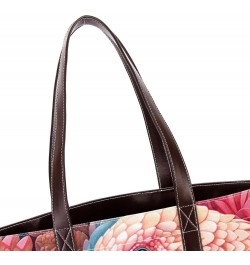 Pangolins Canvas Leather Mix Handbag - 13.3x4.7x12.2 in - Stylish and Durable Women's Satchel Bag $20.21 Satchels