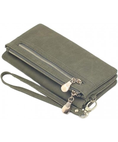 Long Wallet Women Soft Leather Wallet woclutch Purse Long Woman Wallet Zipper for Men (Color : Black) Green $44.32 Wallets