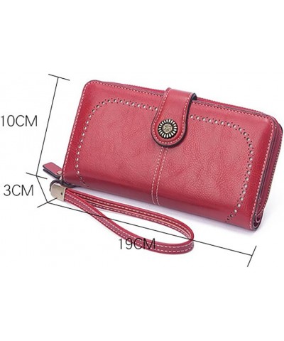 Women's Large Capacity Zip Wallet Phone Holder Clutch Travel Purse Wristlet Multi Card Organizer (Orange) Light Blue $34.30 T...