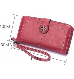 Women's Large Capacity Zip Wallet Phone Holder Clutch Travel Purse Wristlet Multi Card Organizer (Orange) Light Blue $34.30 T...