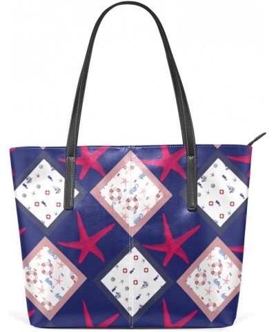 Handbags for Women Tote Bags with 11.08"(L) x 3.54"(W) x 11.02"(W) - Starfish Blue $17.62 Totes