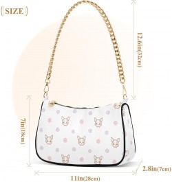 Shoulder Bag for Women, Chihuahua Dog Face Tote Bag Small Purses Cute Mini Zipper Handbag with Chain Strap $13.80 Shoulder Bags