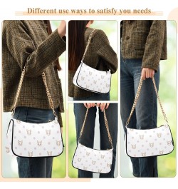 Shoulder Bag for Women, Chihuahua Dog Face Tote Bag Small Purses Cute Mini Zipper Handbag with Chain Strap $13.80 Shoulder Bags