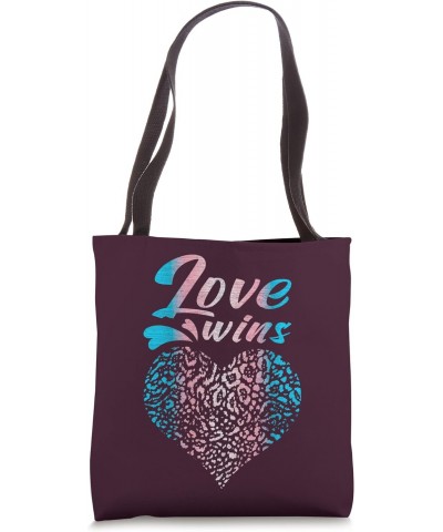 Love wins, heart in transgender colors, LGBT Pride Tote Bag $11.27 Totes