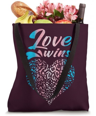 Love wins, heart in transgender colors, LGBT Pride Tote Bag $11.27 Totes