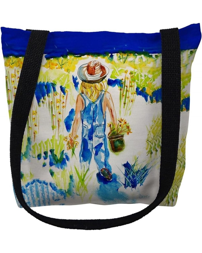 TY079S 13 x 13 in. Garden Girl Tote Bag - Small $21.53 Totes