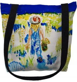 TY079S 13 x 13 in. Garden Girl Tote Bag - Small $21.53 Totes