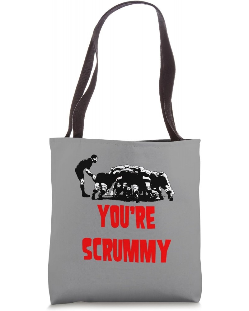 You Are Scrummy Funny Rugby Valentine Tote Bag $12.92 Totes