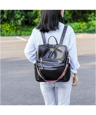 Fashion Women Backpack Quality Leather Backpack Shoulder Bags Fashion Bags For women Womens (Color : Off White, Size : 14 * 1...