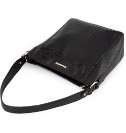 Purses for Women Shoulder Purses and Handbags Hobo Bags for Women D Crocodile Black With Strap $12.99 Hobo Bags