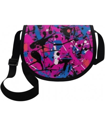 Origami Christmas Deer Women Shoulder Bag Purse African Jungle Zebra Lily Flower Lady Crossbody Messenger Bag Splash Purple S...