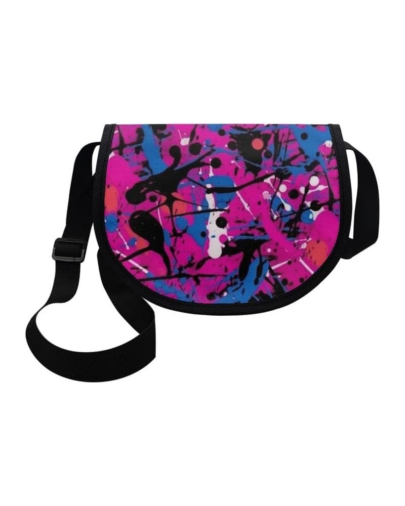 Origami Christmas Deer Women Shoulder Bag Purse African Jungle Zebra Lily Flower Lady Crossbody Messenger Bag Splash Purple S...