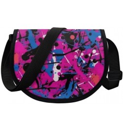 Origami Christmas Deer Women Shoulder Bag Purse African Jungle Zebra Lily Flower Lady Crossbody Messenger Bag Splash Purple S...