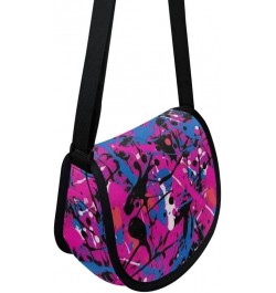 Origami Christmas Deer Women Shoulder Bag Purse African Jungle Zebra Lily Flower Lady Crossbody Messenger Bag Splash Purple S...