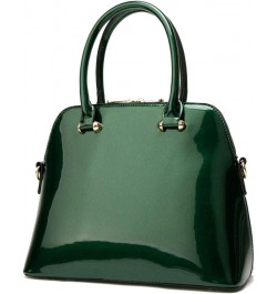 Women's Satchel Purse Large Tote Lady Shoulder Bag Patent Leather Handbag Top Handle Shell Bag S-size-green $17.09 Satchels