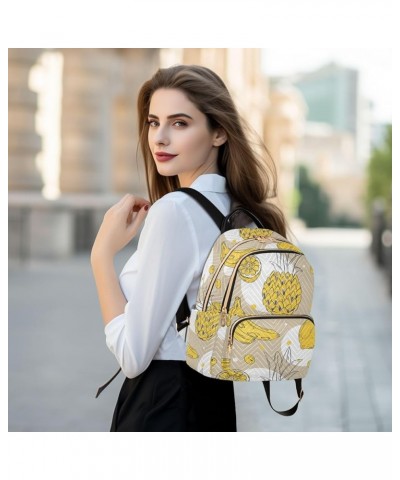 Peach Fruit Pattern Women's Backpack Wallet Casual Small Backpack Fashion Women's Travel Bag School Backpack Color120 Small $...