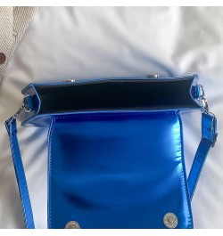 Women Shoulder Bag Girl Large Bag Gloss Hobo Bag Temperament Versatile for Leisure Travel Work Blue $8.97 Clutches