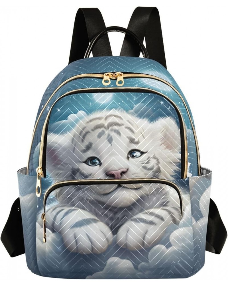 White Tiger Baby Fashion Travel Backpack for Women Multi Pockets Lightweight Purse for Women-S Multicolor Medium $13.33 Backp...