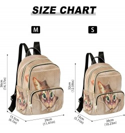 Backpack Purse for Women Funny Cat Looking Out Box, Mini Fashion Backpack Lightweight Casual Daypack Shoulder Bag Travel Back...