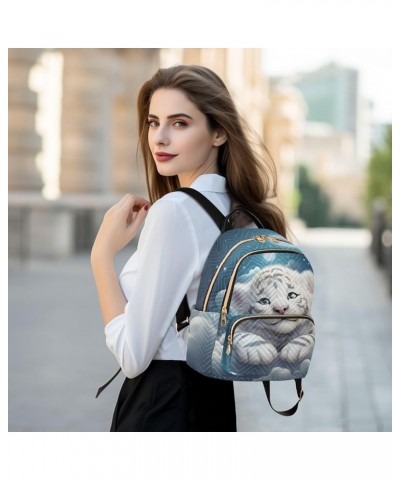 White Tiger Baby Fashion Travel Backpack for Women Multi Pockets Lightweight Purse for Women-S Multicolor Medium $13.33 Backp...